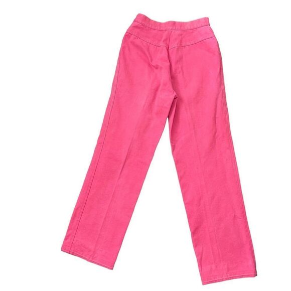 Rare 1970s Vintage Saks Fifth Avenue Young Dimensions Pink Denim Jacket Pant Set - Picture 13 of 16